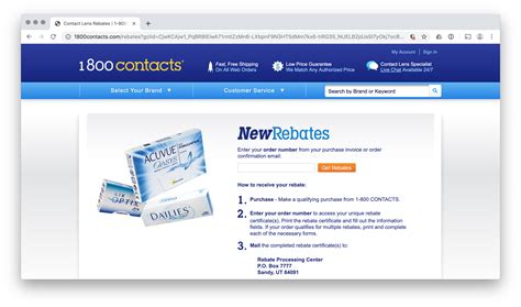 Ordering from 1800 contacts